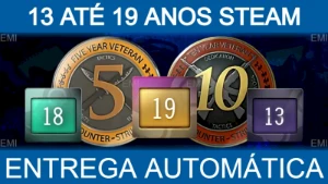 💥 Conta Steam 18/19 Anos Medalhas 5 & 10 Anos Cs:Go 💥