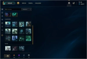 Conta de lol 141 champs e 156 skins 79577 EA - League of Legends