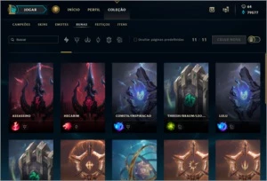 Conta de lol 141 champs e 156 skins 79577 EA - League of Legends