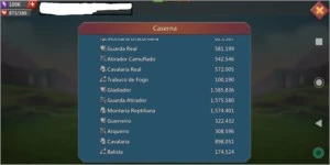 Conta lords Mobile 410 m de poder