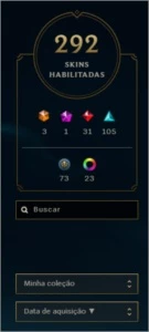 Conta lol 292 skins! final de 2013 - League of Legends