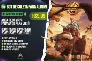 Bot/Macro De Coleta Para Albion Online (Android) (Vitalício) - Outros