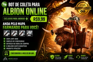 Bot/Macro De Coleta Para Albion Online (Android) (Vitalício)