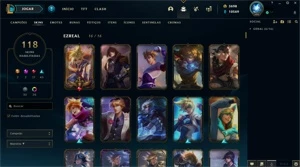Conta LoL - Platina / 116 skins / mono Ez- 1 milhão mastery - League of Legends