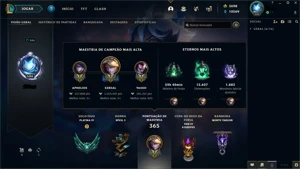 Conta LoL - Platina / 116 skins / mono Ez- 1 milhão mastery - League of Legends