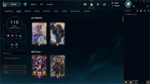 Conta LoL - Platina / 116 skins / mono Ez- 1 milhão mastery - League of Legends