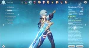 Eula + Canção, Zhongli, Kokomi, Xiao e Jean - Genshin Impact