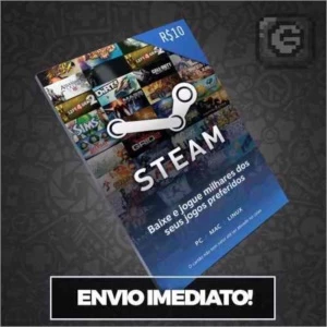 Steam Cartão R$10 Pré-pago Card - Envio Imediato