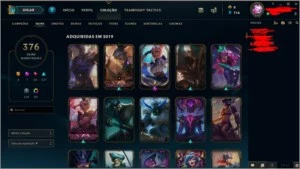 Conta platina , Level 600+ com muitas skins ,cromas e icones - League of Legends LOL