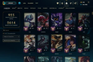 Conta High Level 944  324 Skins (4 Ultimates + 25 Míticas) - League of Legends LOL