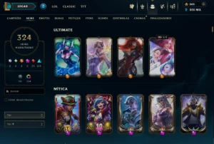Conta High Level 944  324 Skins (4 Ultimates + 25 Míticas) - League of Legends LOL