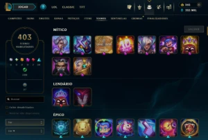 Conta High Level 944  324 Skins (4 Ultimates + 25 Míticas) - League of Legends LOL