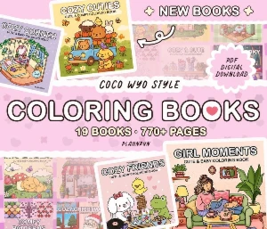 páginas para colorir digitais ousadas e fáceis, Coco Wyo - eBooks