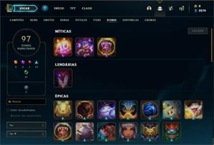 Conta Unranked com 125 Champs e 36 Skins +10 Fragmentos - League of Legends LOL