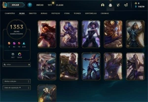 Conta LOL, CONTA RIOT, 1353 skins, 3289 cromas, MMR de GM. - League of Legends