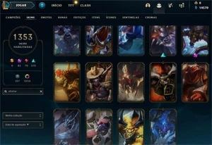 Conta LOL, CONTA RIOT, 1353 skins, 3289 cromas, MMR de GM. - League of Legends