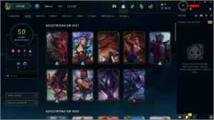 Conta de lol platina 2, 50 skins e mais da metade dos champ - League of Legends