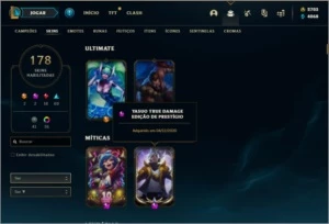 Conta Platina 2 com 2700RP, 178 skins e 100 champs - League of Legends LOL