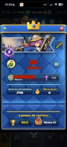 Conta Clash Royale 9 anos 119/121 cartas 8800 troféus