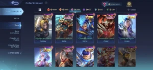 Conta Mobile Legends mais de 500 skins