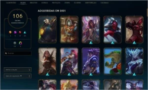 CONTA LOL PLATINA 3 TODOS CAMPEÕS +106 SKINS - League of Legends