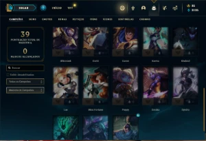 Conta bronze 1 com 30 Champs e 7 Skins + 2310 RP - League of Legends LOL