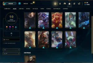 Conta bronze 1 com 30 Champs e 7 Skins + 2310 RP - League of Legends LOL