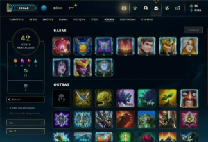 Conta bronze 1 com 30 Champs e 7 Skins + 2310 RP - League of Legends LOL