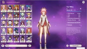 ✨ CONTA GENSHIN IMPACT AR 45 (YAE MIKO + RAIDEN + 4 T5) ✨