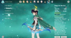 Conta Genshin Impact Endgame LVL 60