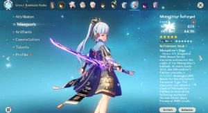 Conta Genshin Impact Endgame LVL 60