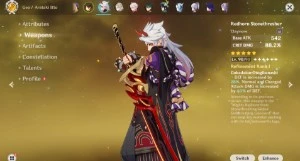 Conta Genshin Impact Endgame LVL 60