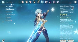 Conta Genshin Impact Endgame LVL 60