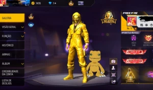 Conta free fire 6 anos nível 72 com top criminal dourado