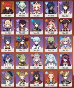 [AR 60] Conta End Game - 26 Personagens 5* - Genshin Impact