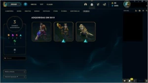 CONTA LOL - OURO 4 - League of Legends