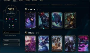 Vendo Conta 200 Skins Borda Diamante Nível 105 - League of Legends LOL