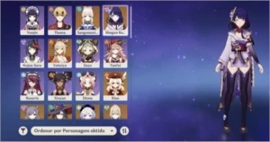 Ar55. Yoimiya + harpa, kokomi, Raiden, klee e mais - Genshin Impact