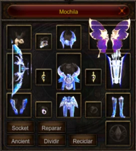 Megamu Itens Elf Topados - All Set + Bow + Quiver + Seeds - MU Online