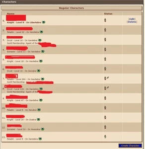 RP Level 264 Xandebra - Tibia