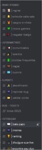 Servidor de discord com o seu tema