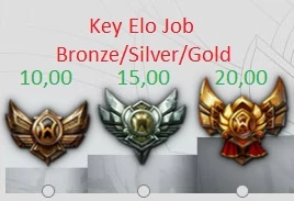 Key Elo job - 10,00 Divisão Bronze - League of Legends LOL