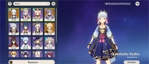 Ayaka + Keqing + Espada Áspera + Espinha celestial - Genshin Impact