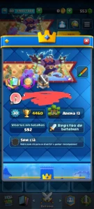 Conta Clash royale com 100 cartas e arena 13