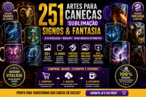 ⚡ 251 Artes Para Canecas Sublimação Signos & Fantasia - Outros