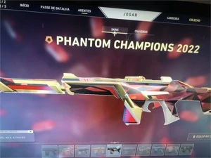 conta valorant dima 2, passe, skins de vandal e phantom