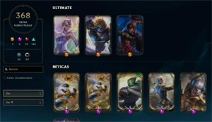 CONTA MAIN MESTRE 300+PDL 360+ SKINS TODOS OS EMOJIS - League of Legends LOL