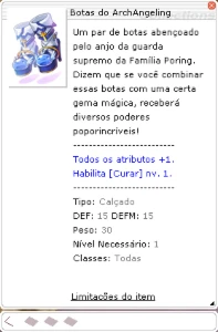 Botas do ArchAngeling Ragnarok Latam - Menor Preço Servidor
