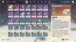 GENSHIN IMPACT AR43 VENTI, QIQI, KLEE SKYWARD ATLAS