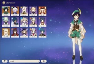GENSHIN IMPACT AR43 VENTI, QIQI, KLEE SKYWARD ATLAS